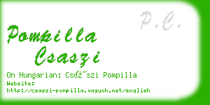 pompilla csaszi business card